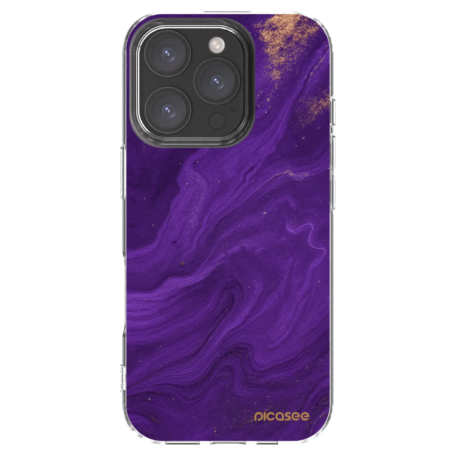 Picasee silikónový prehľadný obal pre Apple iPhone 16 Pro - Purple