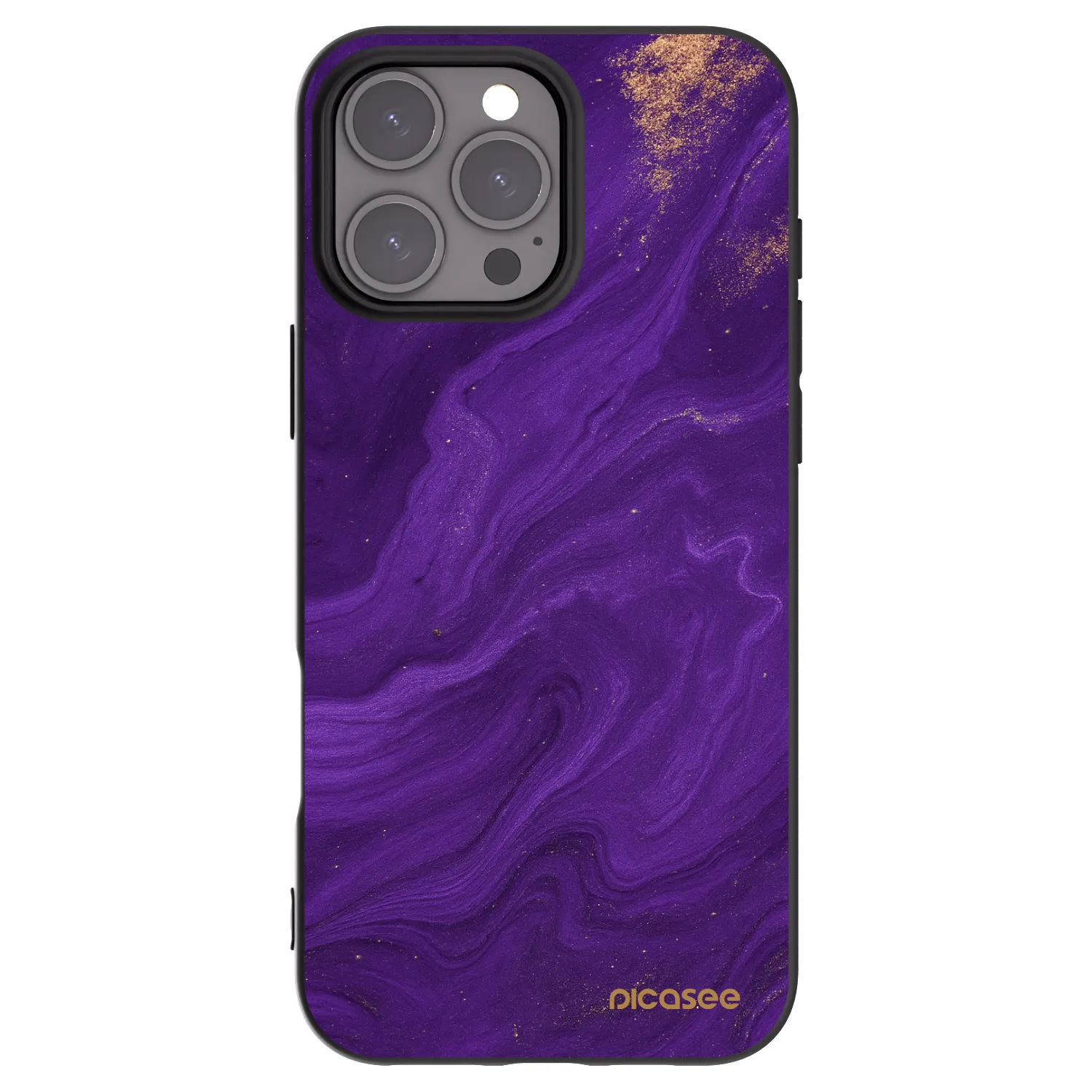 Picasee silikónový čierny obal pre Apple iPhone 16 Pro Max - Purple