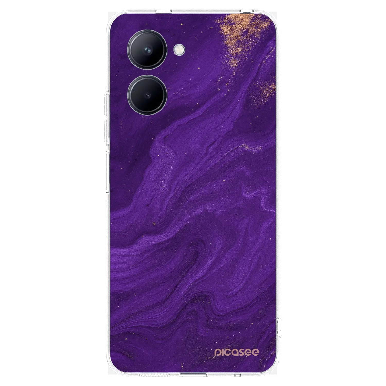 Picasee silikónový prehľadný obal pre Realme C33 (2023) - Purple