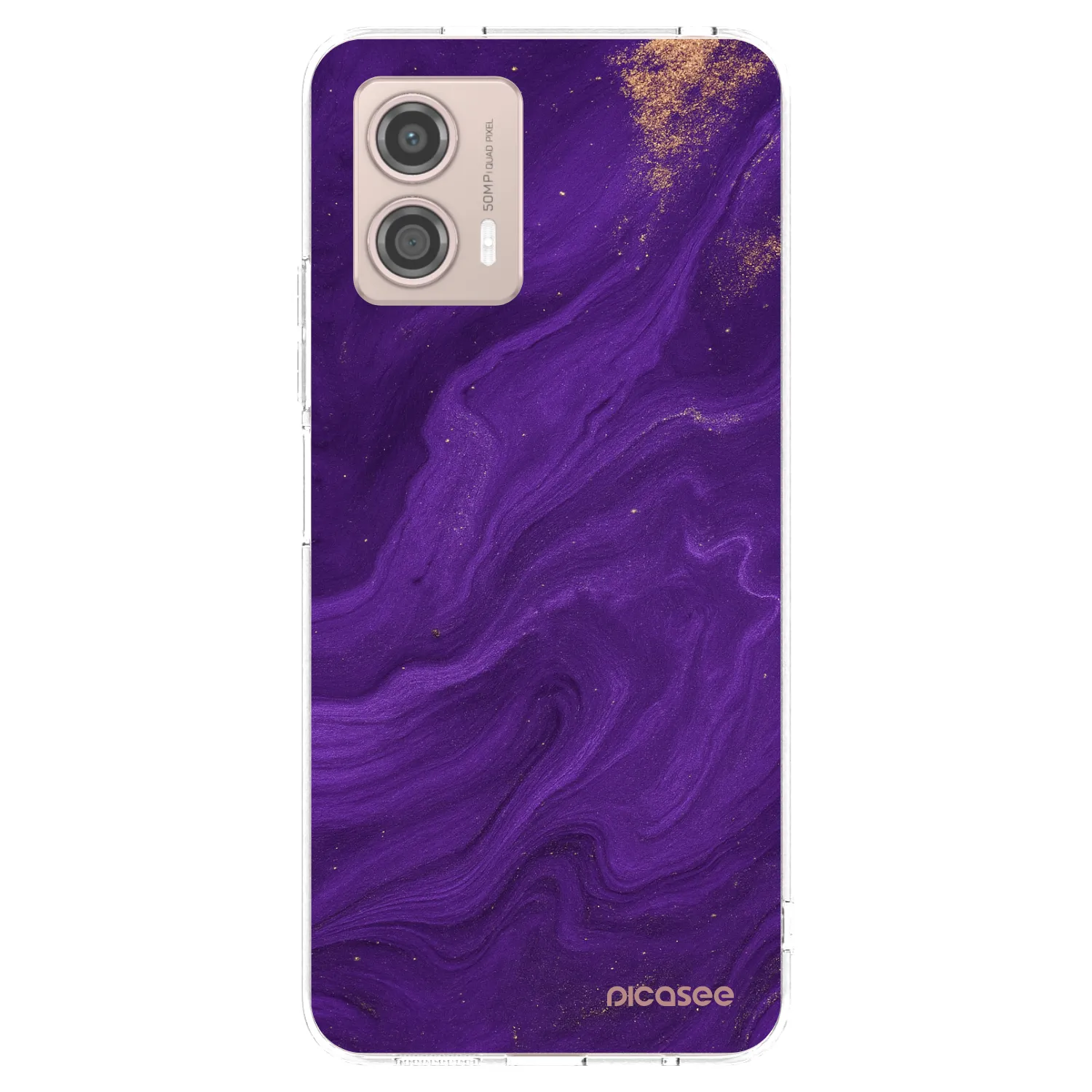 Silikónový prehľadný obal pre Motorola Moto G53 5G - Purple