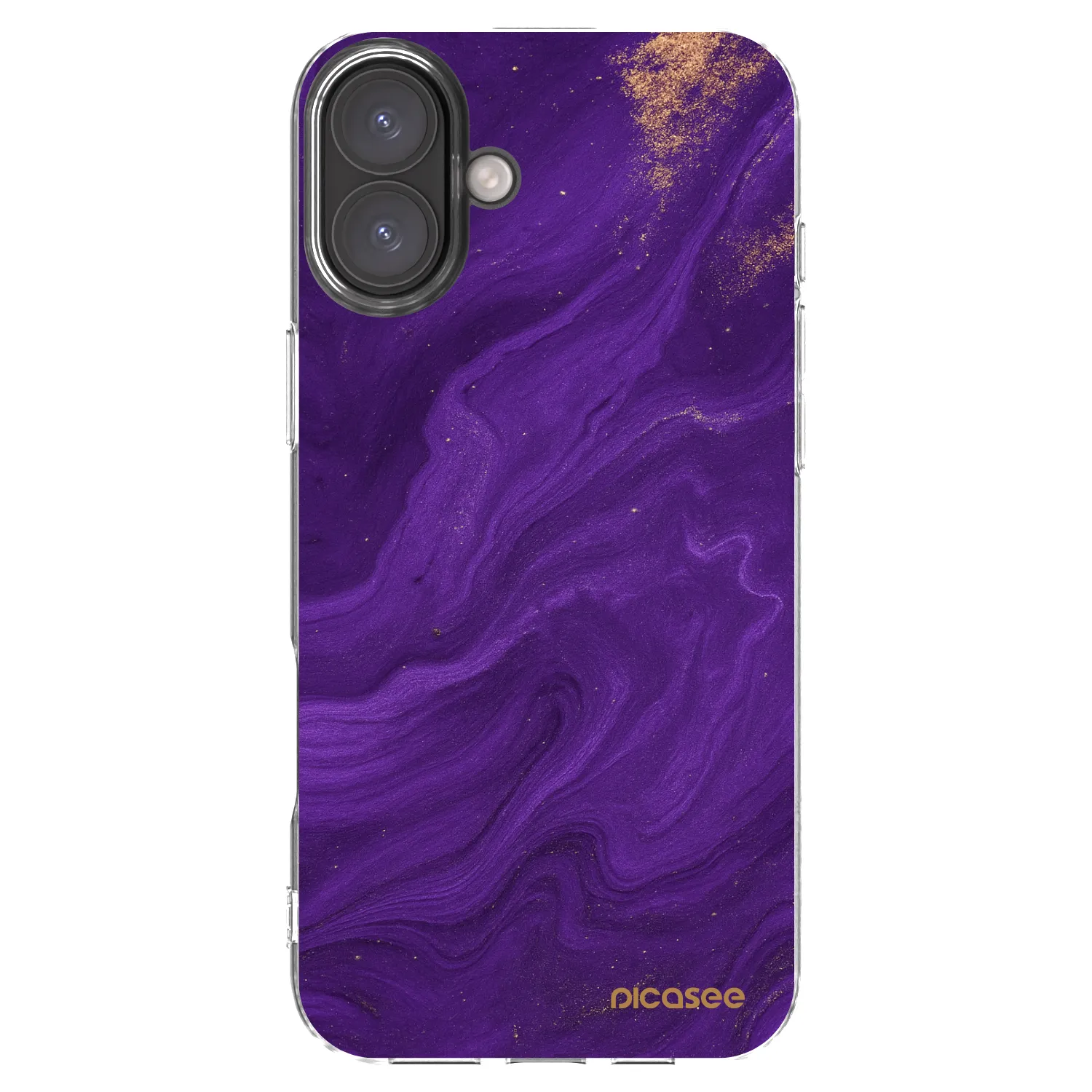 Picasee silikónový prehľadný obal pre Apple iPhone 16 Plus - Purple