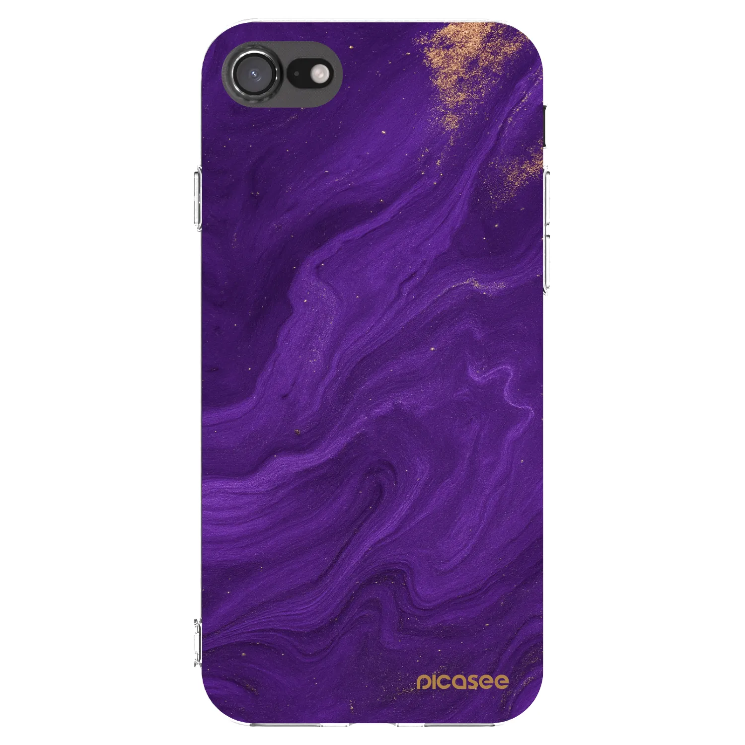 Picasee silikónový prehľadný obal pre Apple iPhone 7 - Purple