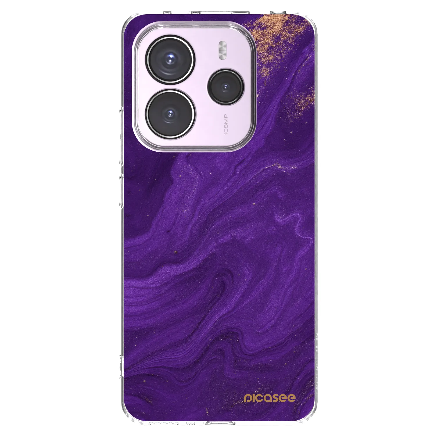 Picasee silikónový prehľadný obal pre Xiaomi Redmi Note 14 5G - Purple
