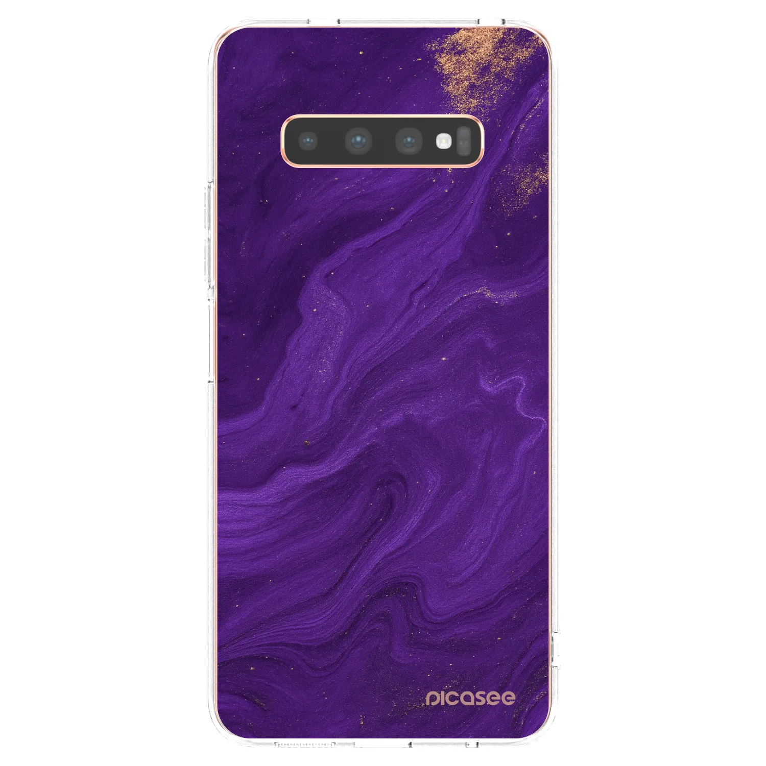 Picasee silikónový prehľadný obal pre Samsung Galaxy S10 Plus G975 - Purple