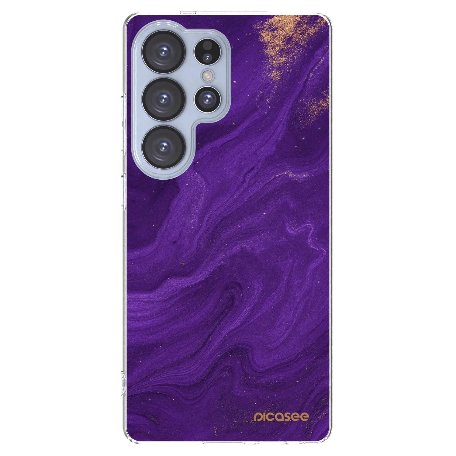 Picasee silikónový prehľadný obal pre Samsung Galaxy S25 Ultra 5G - Purple