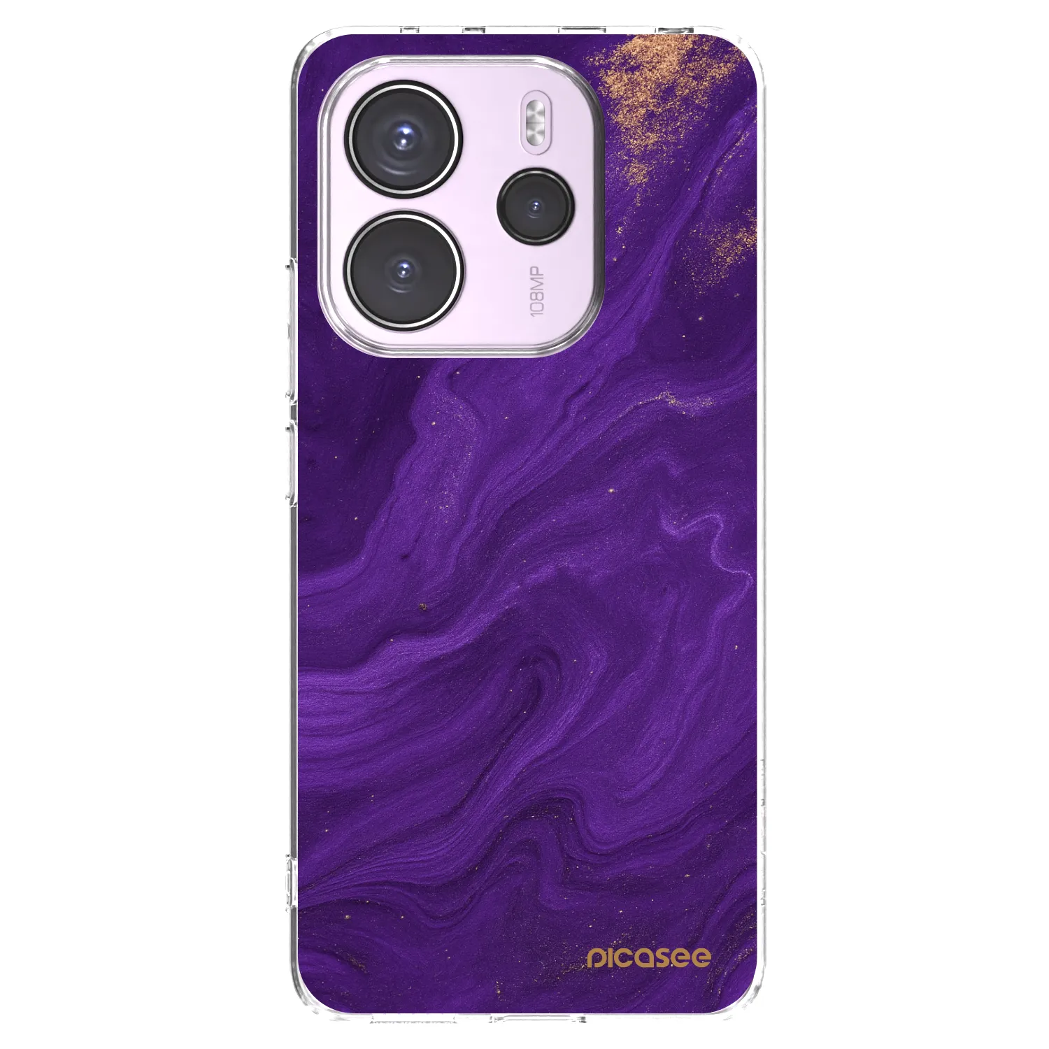 Picasee silikónový prehľadný obal pre Xiaomi Redmi Note 14 4G - Purple