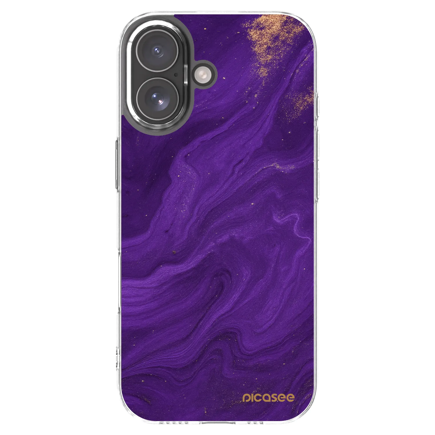 Picasee silikónový prehľadný obal pre Apple iPhone 17 - Purple