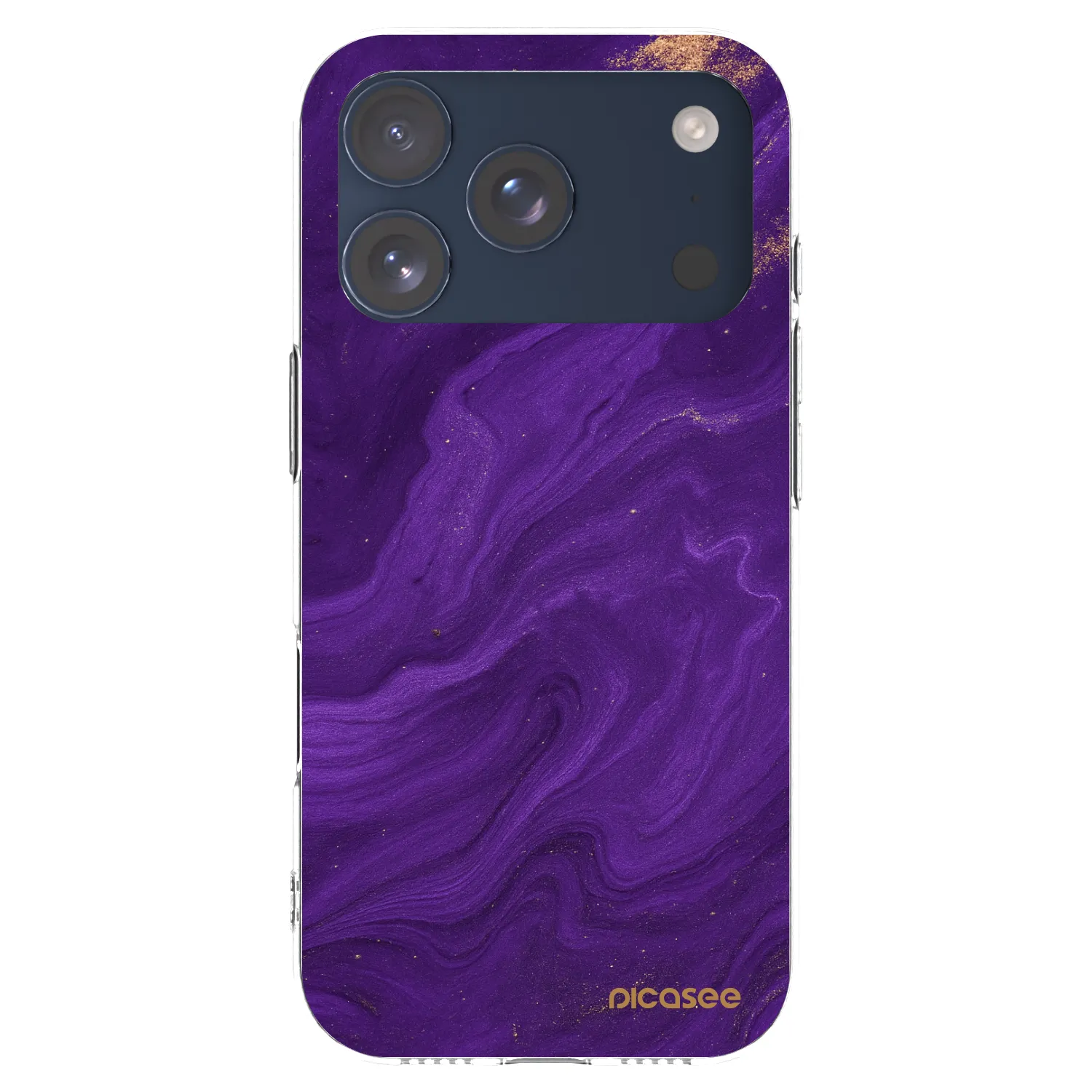 Picasee silikónový prehľadný obal pre Apple iPhone 17 Pro - Purple