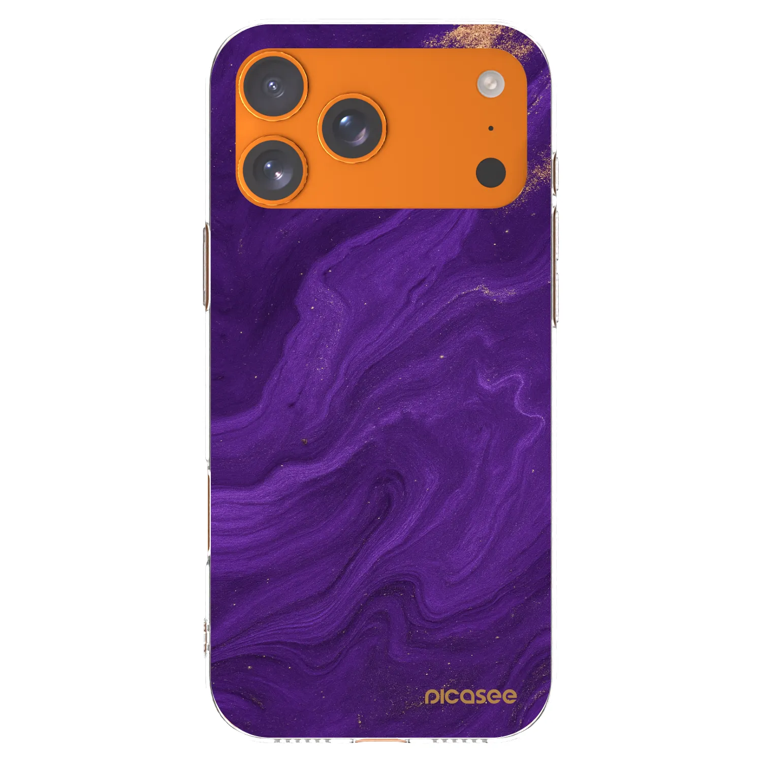Picasee silikónový prehľadný obal pre Apple iPhone 17 Pro Max - Purple