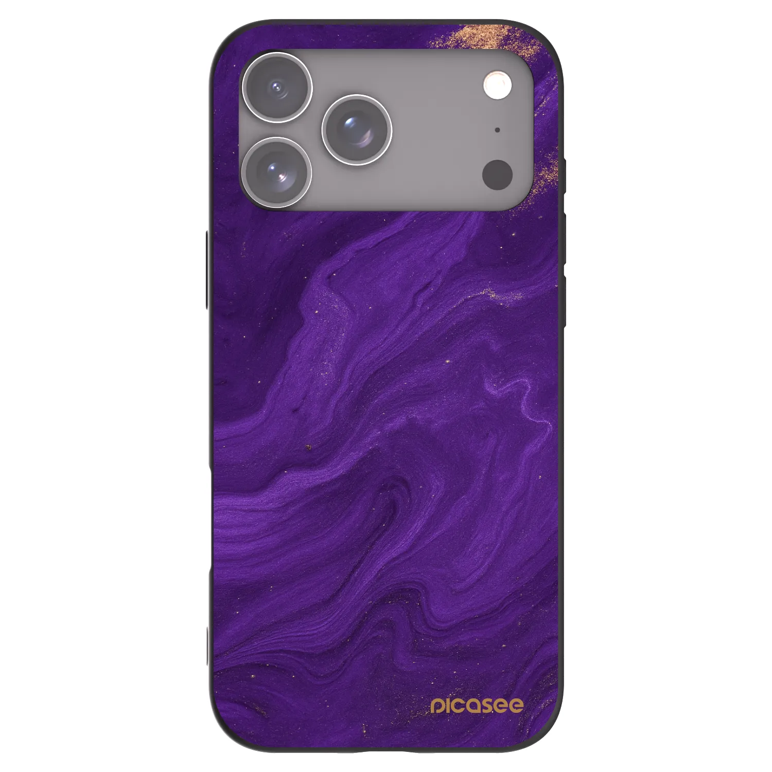 Picasee silikónový čierny obal pre Apple iPhone 17 Pro Max - Purple