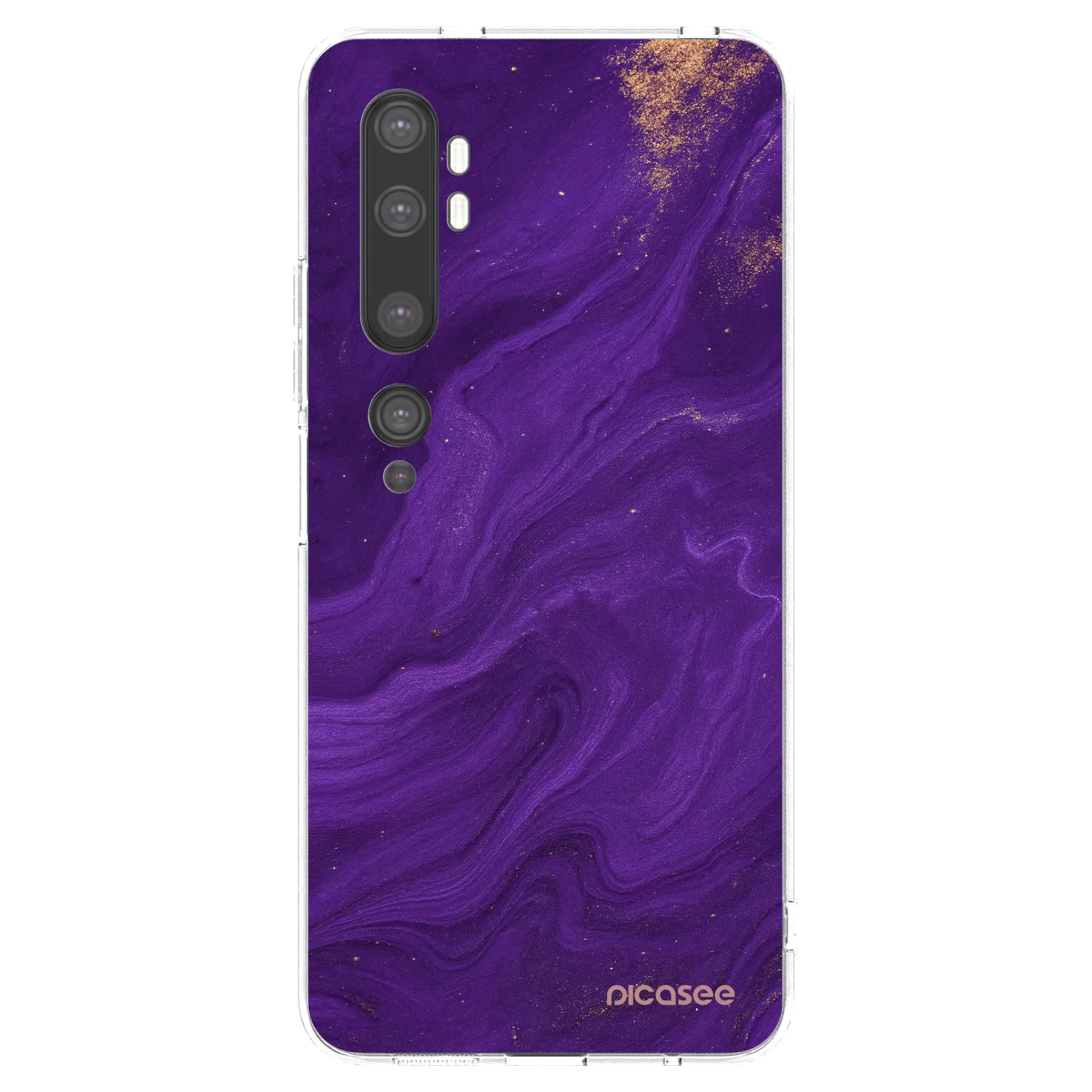 Picasee silikónový prehľadný obal pre Xiaomi Mi Note 10 (Pro) - Purple