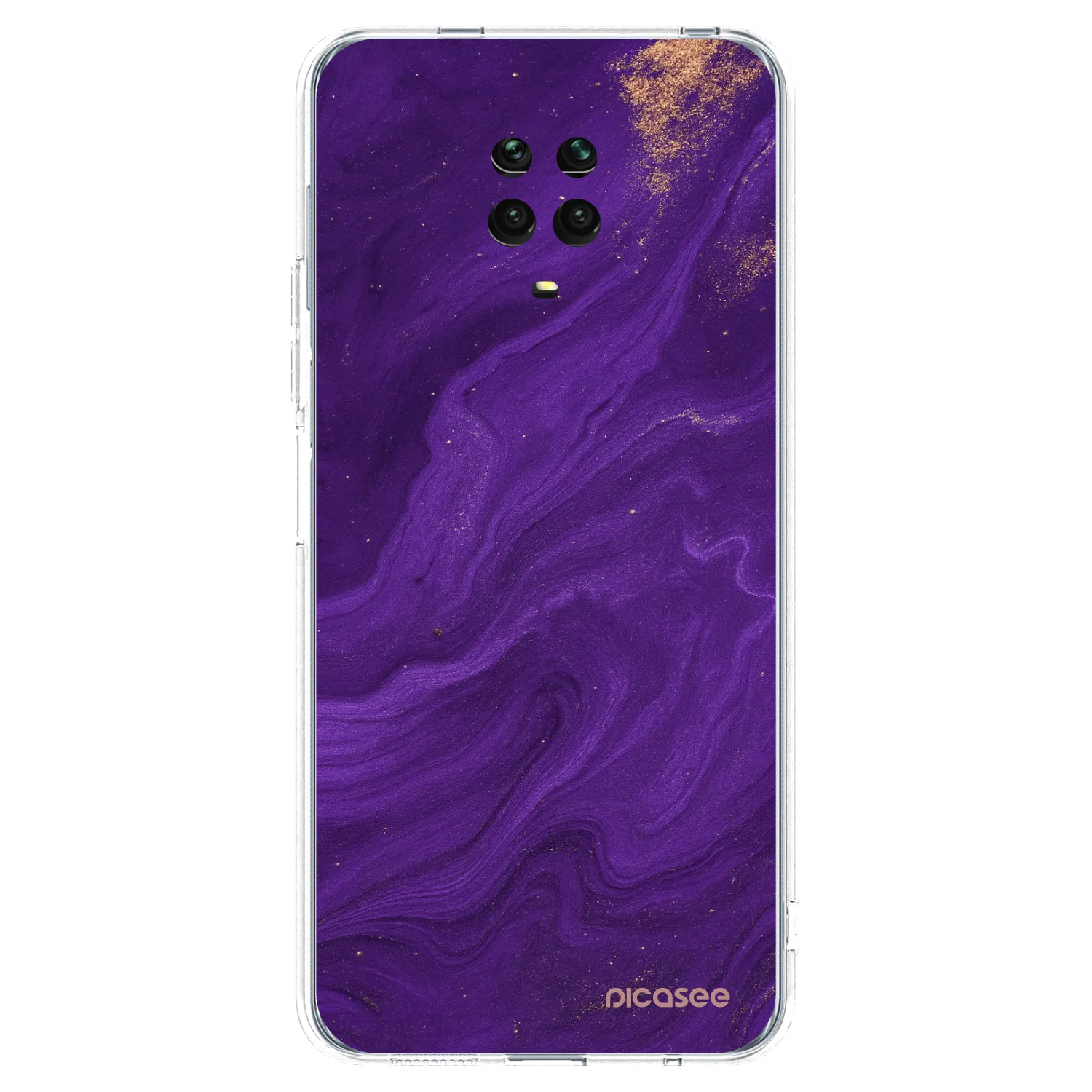 Picasee silikónový prehľadný obal pre Xiaomi Redmi Note 9 Pro - Purple