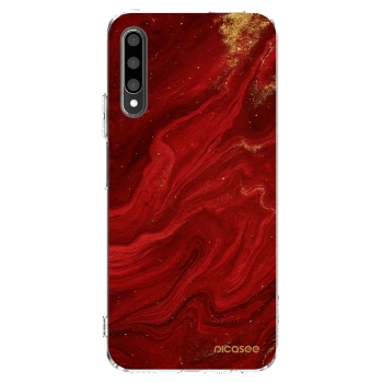 Picasee silikónový prehľadný obal pre Honor 9X Pro - Red