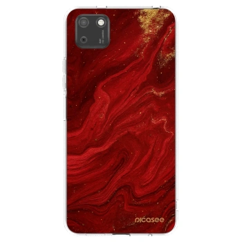 Picasee silikónový prehľadný obal pre Huawei Y5P - Red