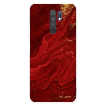 Picasee silikónový prehľadný obal pre Xiaomi Redmi 9 - Red
