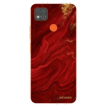 Picasee silikónový prehľadný obal pre Xiaomi Redmi 9C - Red