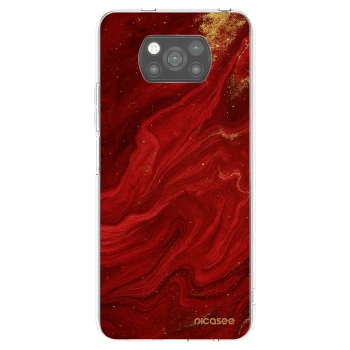 Picasee silikónový čierny obal pre Xiaomi Poco X3 - Red