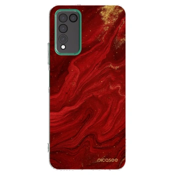 Picasee silikónový prehľadný obal pre Honor 10X Lite - Red
