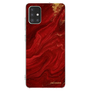 Picasee silikónový prehľadný obal pre Samsung Galaxy M51 M515F - Red