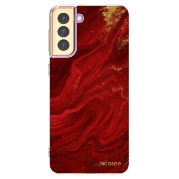 Picasee silikónový prehľadný obal pre Samsung Galaxy S21+ 5G G996F - Red