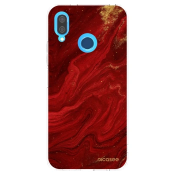 Picasee silikónový prehľadný obal pre Huawei P20 Lite - Red