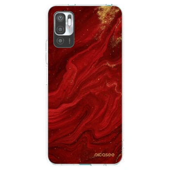 Picasee silikónový prehľadný obal pre Xiaomi Redmi Note 10 5G - Red