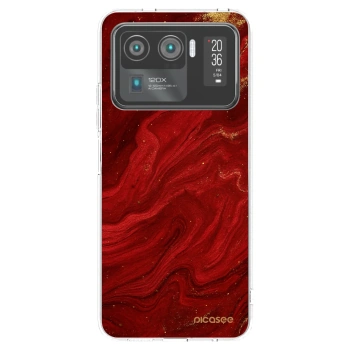 Picasee silikónový prehľadný obal pre Xiaomi Mi 11 Ultra - Red