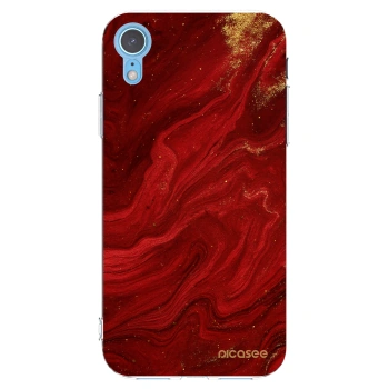 Picasee silikónový prehľadný obal pre Apple iPhone XR - Red