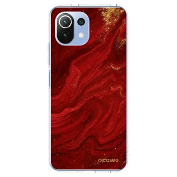 Picasee silikónový prehľadný obal pre Xiaomi 11 Lite 5G NE - Red