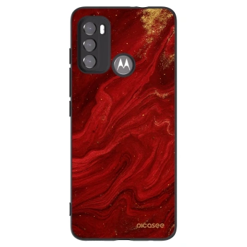 Picasee silikónový čierny obal pre Motorola Moto G60 - Red