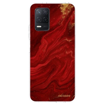 Picasee silikónový prehľadný obal pre Realme 8 5G - Red
