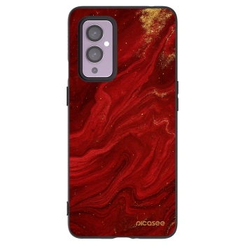 Picasee silikónový čierny obal pre OnePlus 9 - Red