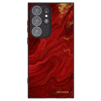 Picasee silikónový čierny obal pre Samsung Galaxy S23 Ultra 5G - Red