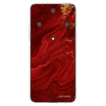 Picasee silikónový prehľadný obal pre Honor Magic5 Lite 5G - Red