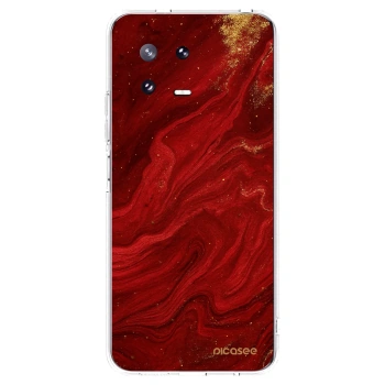 Picasee silikónový prehľadný obal pre Xiaomi 13 Pro - Red