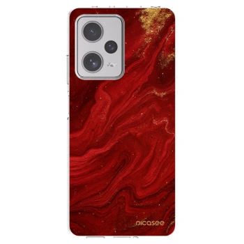Picasee silikónový prehľadný obal pre Xiaomi Redmi Note 12 Pro+ 5G - Red
