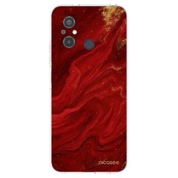 Picasee silikónový prehľadný obal pre Xiaomi Redmi 12C - Red
