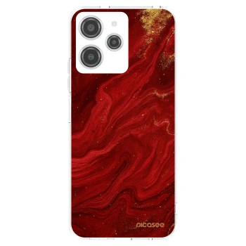 Picasee silikónový prehľadný obal pre Xiaomi Redmi 12 4G - Red