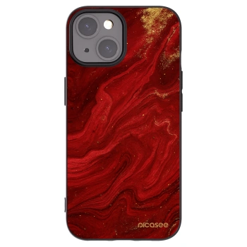 Picasee silikónový čierny obal pre Apple iPhone 15 - Red