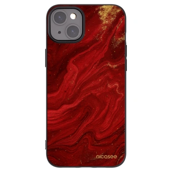 Picasee silikónový čierny obal pre Apple iPhone 15 Plus - Red