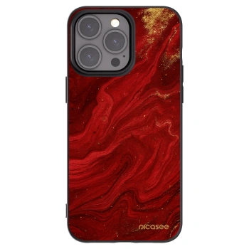 Picasee silikónový čierny obal pre Apple iPhone 15 Pro Max - Red