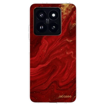 Picasee silikónový prehľadný obal pre Xiaomi 14 Pro - Red
