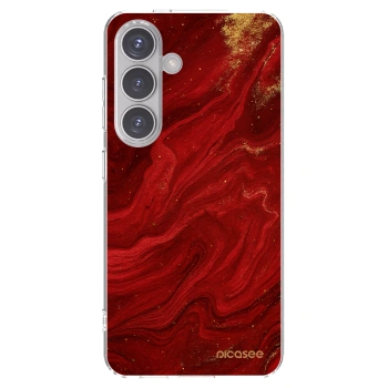 Picasee silikónový prehľadný obal pre Samsung Galaxy S24 S921B 5G - Red
