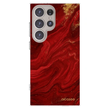 Picasee silikónový prehľadný obal pre Samsung Galaxy S24 Ultra S928B 5G - Red