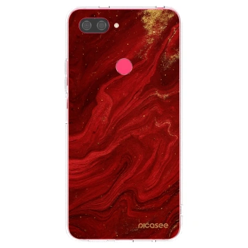 Picasee silikónový prehľadný obal pre Xiaomi Mi 8 Lite - Red
