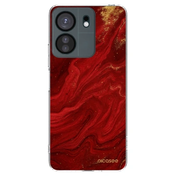 Picasee silikónový prehľadný obal pre Xiaomi Redmi 13C 4G - Red
