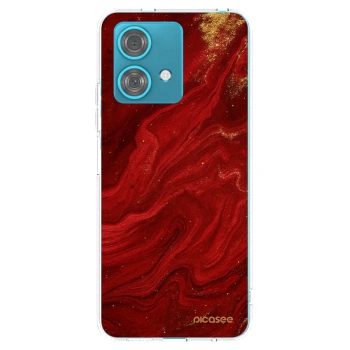 Picasee silikónový prehľadný obal pre Motorola Edge 40 Neo - Red