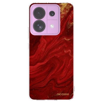 Picasee silikónový prehľadný obal pre Xiaomi Redmi Note 13 Pro 5G - Red