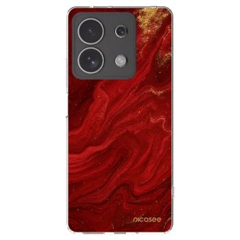 Picasee silikónový prehľadný obal pre Xiaomi Redmi Note 13 4G - Red