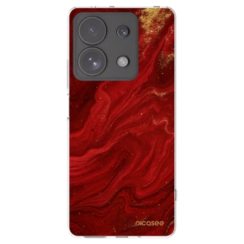 Picasee silikónový prehľadný obal pre Xiaomi Redmi Note 13 Pro 4G - Red